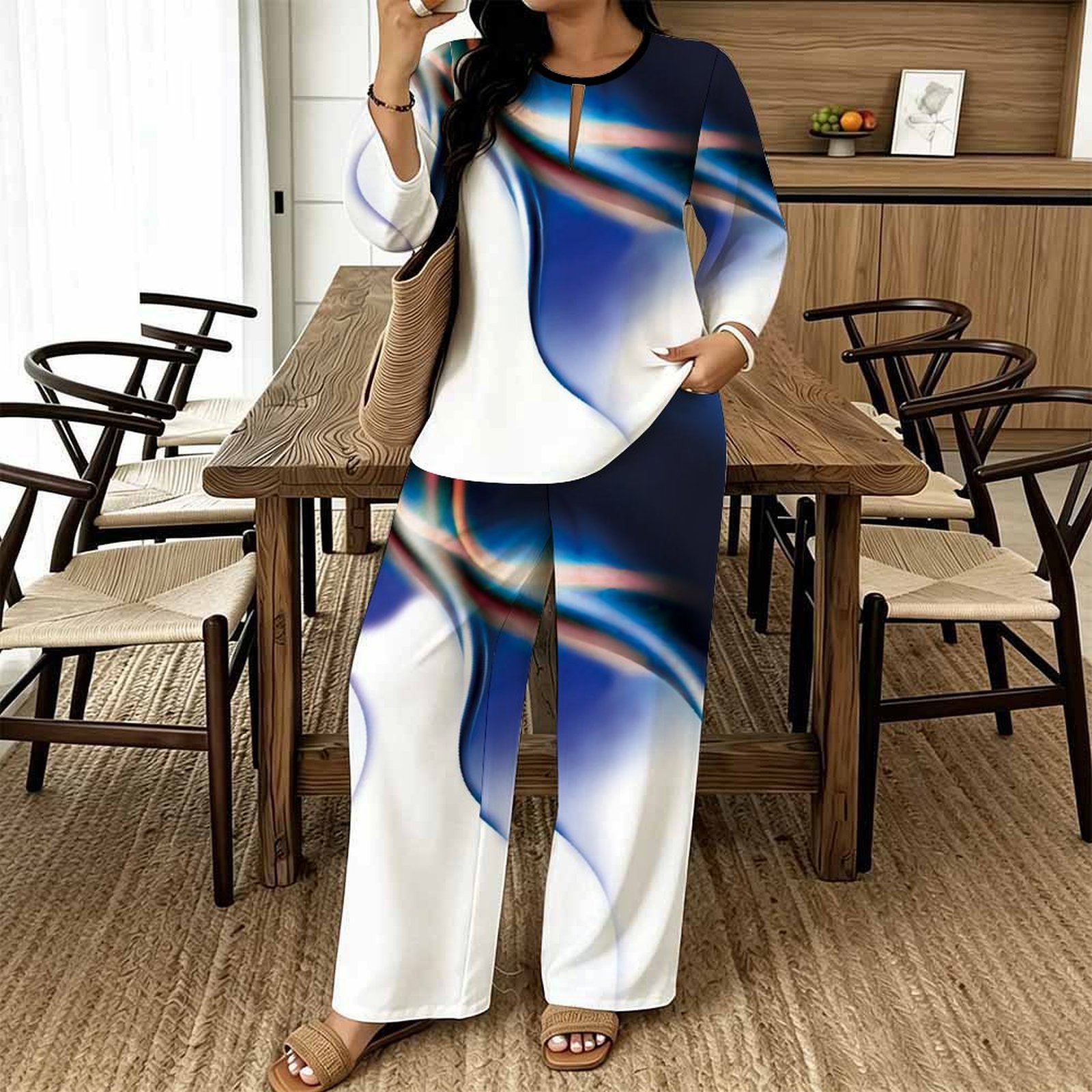 Summer Clothing Capsule - Women Casual Print Two Piece Set