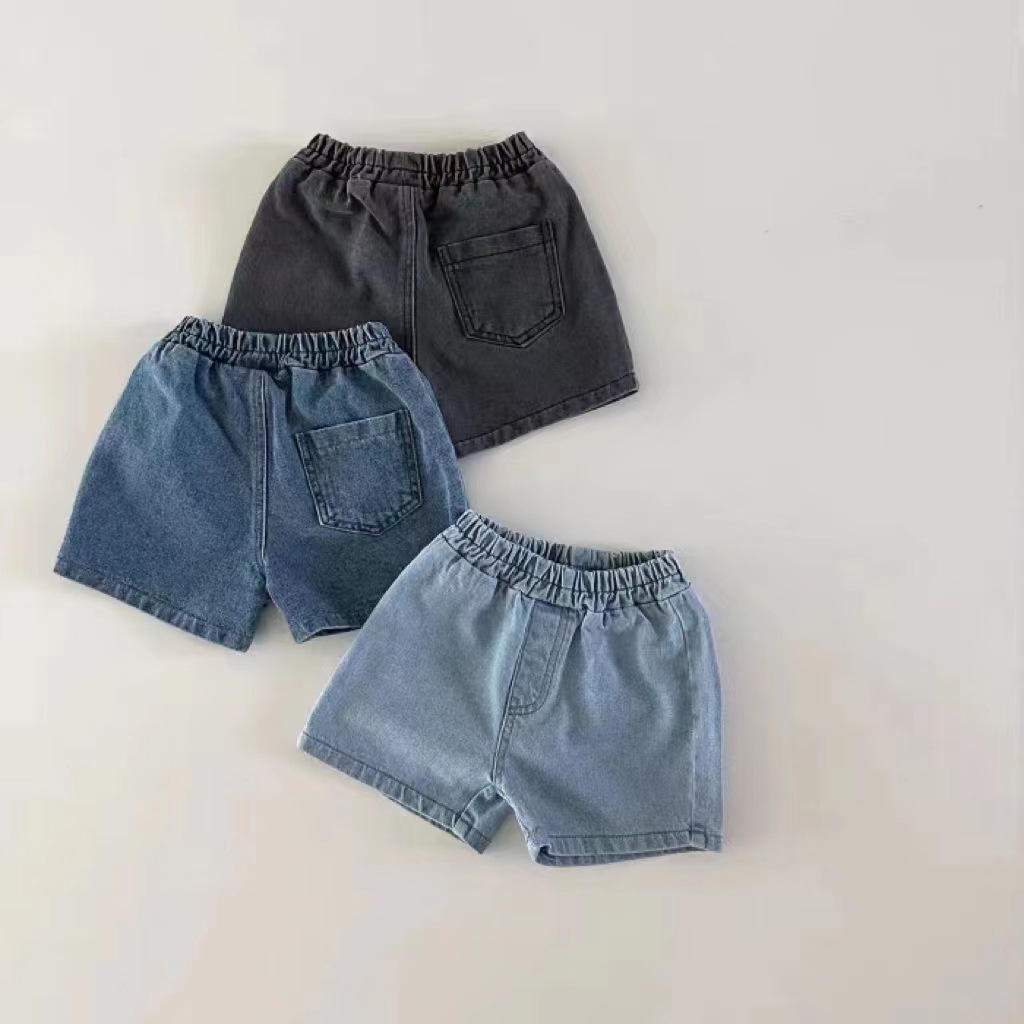 Summer Clothing For Baby Boy - Summer New Baby Denim Shorts Solid
