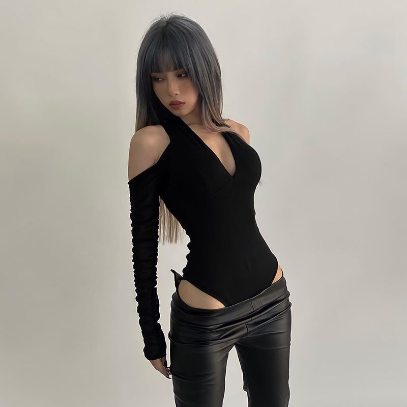 Summer Clothing Capsule - Women's Sexy Hollow Bodysuit Long Sleeved