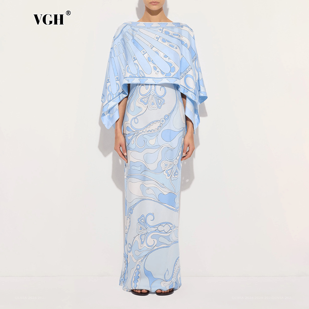 VGH Light Blue Abstract Print  - Summer Light Clothing ulasan dan harga