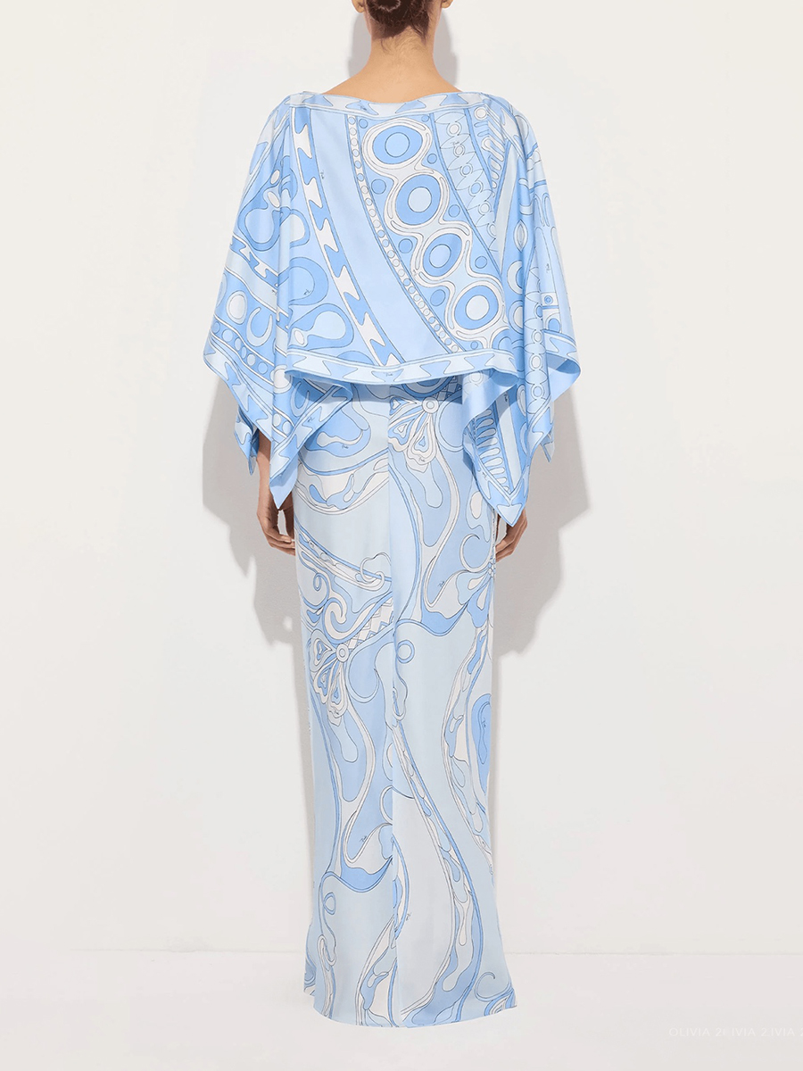 VGH Light Blue Abstract Print  - Summer Light Clothing ulasan dan harga