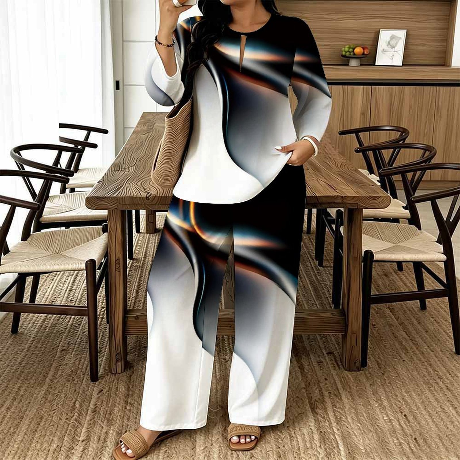 Women Casual Print Two Piece S - Summer Clothing Capsule ulasan dan harga