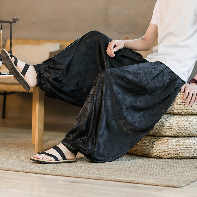 Men Wide Leg Pants Summer Ice  - Summer Light Clothing ulasan dan harga