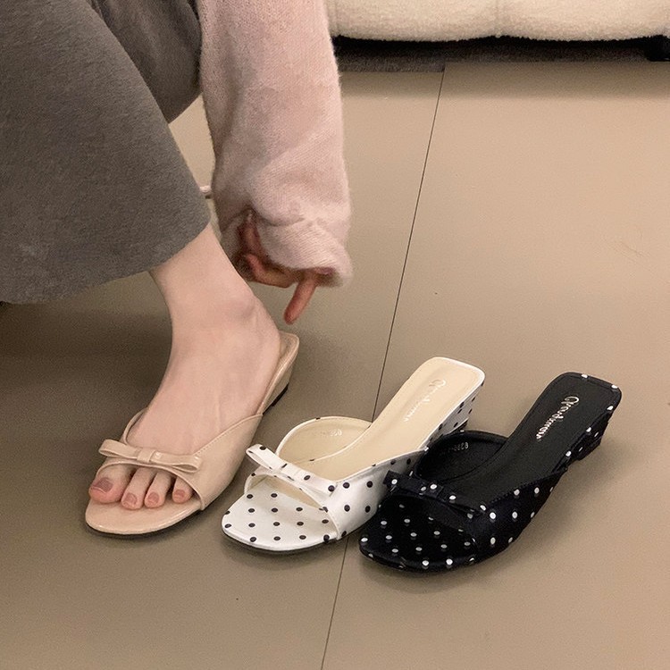 2026 New Polka Dot Wedges Heel - Summer Light Clothing ulasan dan harga