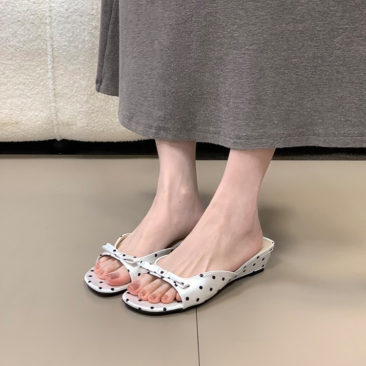 2026 New Polka Dot Wedges Heel - Summer Light Clothing ulasan dan harga