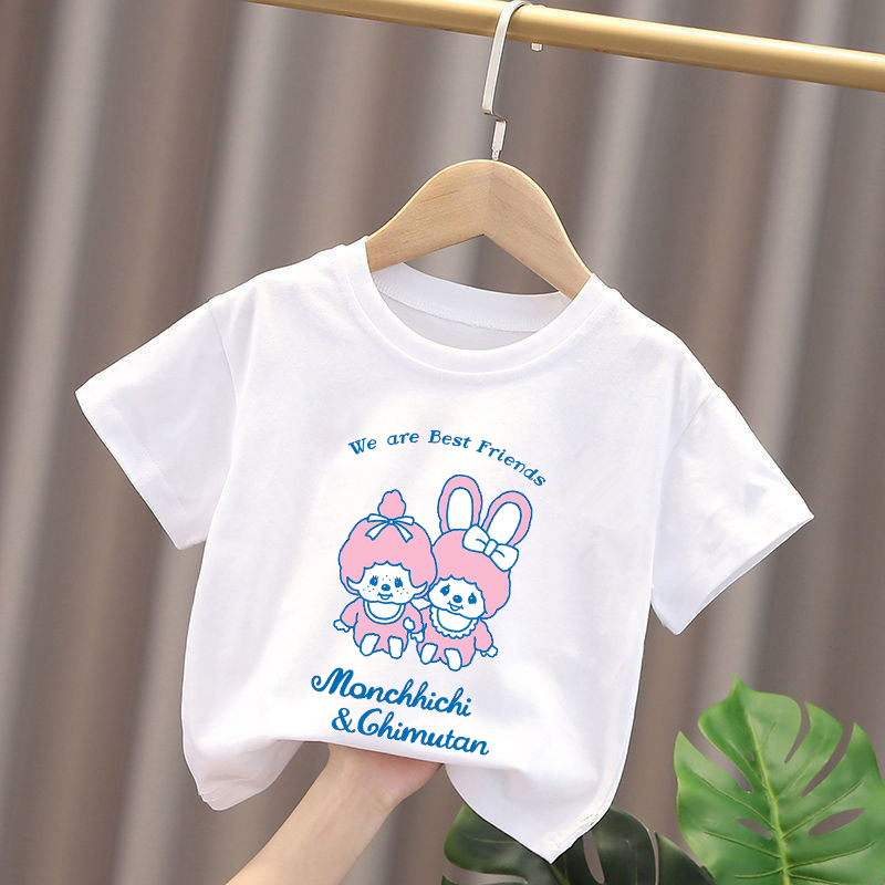 Monchhichi Kids T-shirts Anime - Summer Clothing For Baby Boy ulasan dan harga
