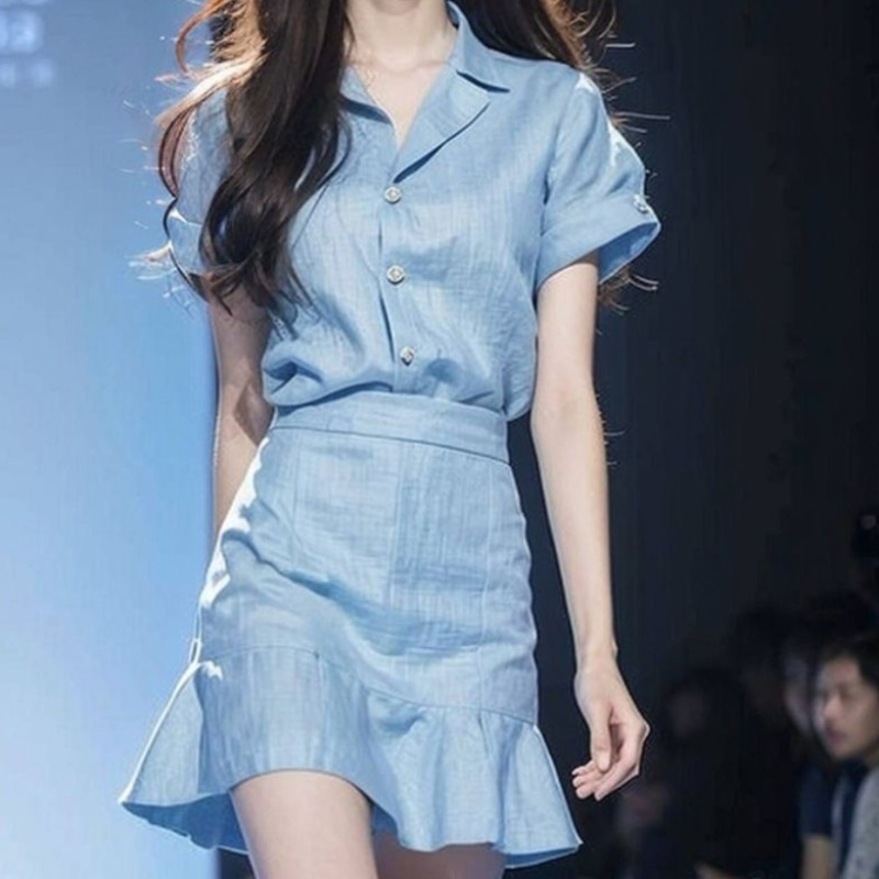 2 Pieces Sets for Women Short  - Summer Clothing Office ulasan dan harga