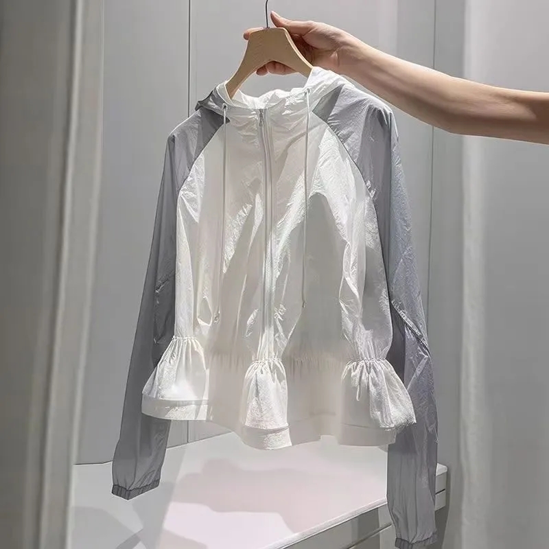 Contrast Color Sun-Protective  - Summer Light Clothing ulasan dan harga