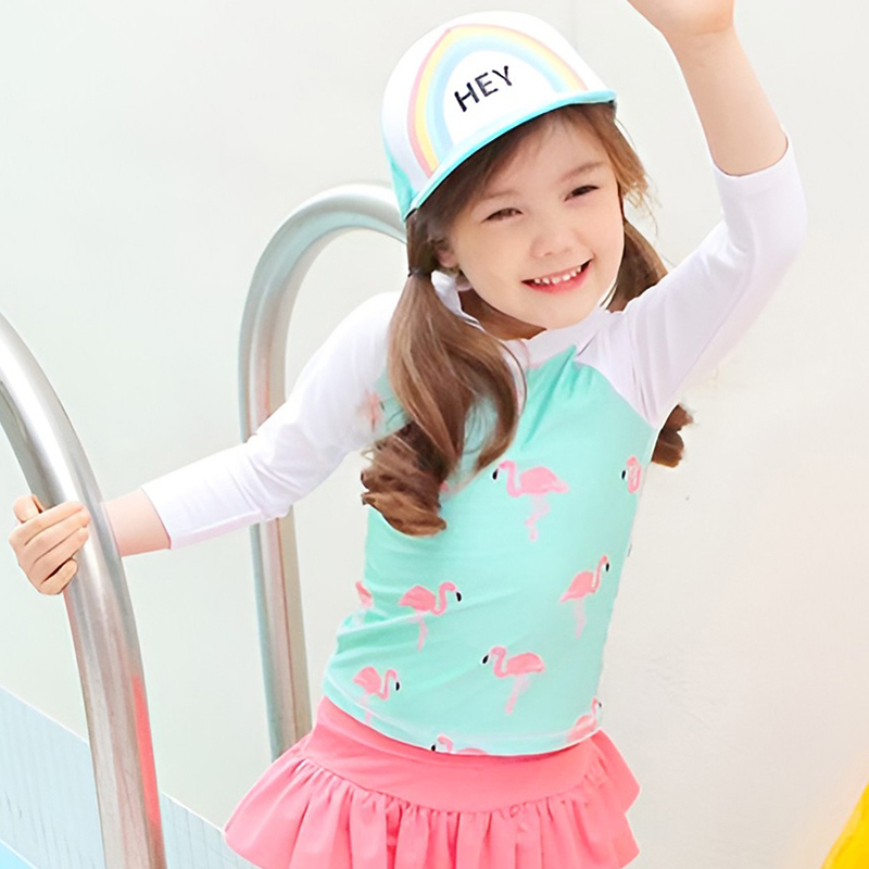 Girls Printed Long Sleeves Swi - Summer Clothing For Baby Boy ulasan dan harga