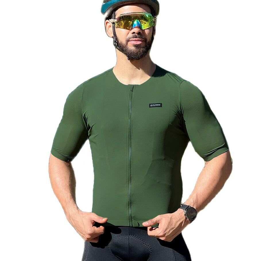 YKYWBIKE Men Cycling Jersey Su - Summer Green Clothing ulasan dan harga