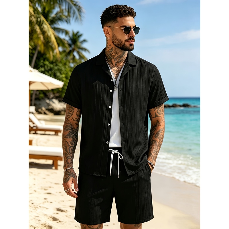 2Men's Summer Casual Suit Set， - Summer Light Clothing ulasan dan harga
