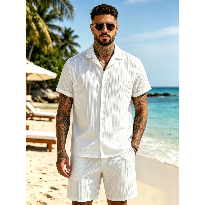 2Men's Summer Casual Suit Set， - Summer Light Clothing ulasan dan harga