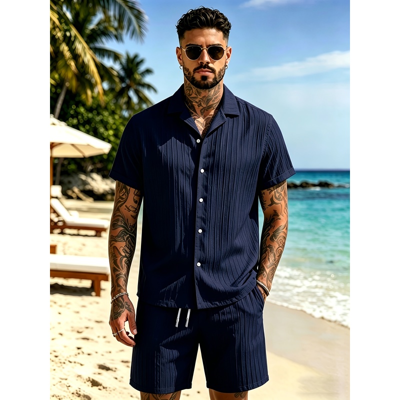 2Men's Summer Casual Suit Set， - Summer Light Clothing ulasan dan harga