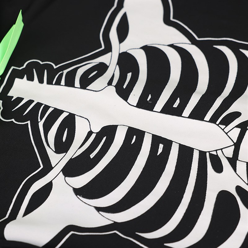 Black Glowing Skeleton Costume - Summer Light Clothing ulasan dan harga