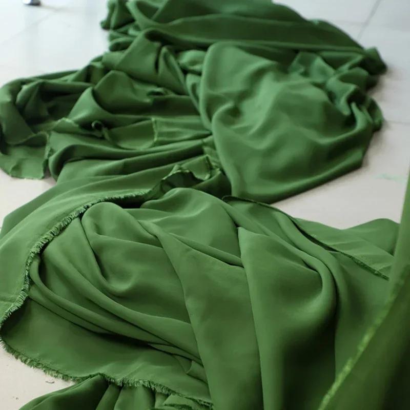 Green Chiffon Fabric Drape Hig - Summer Green Clothing ulasan dan harga