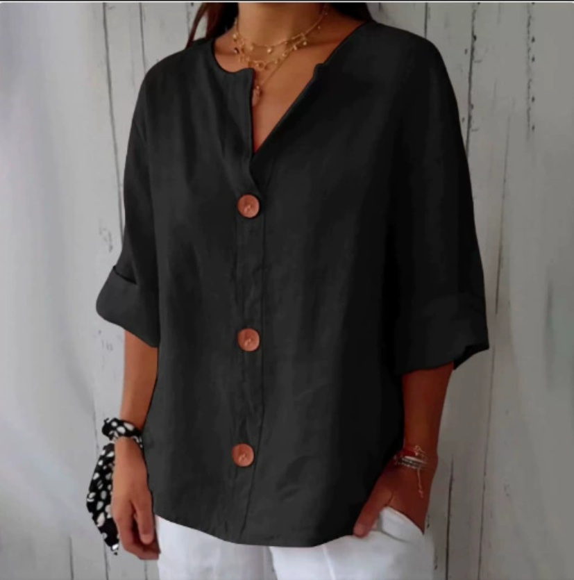 Plus Size Loose Shirt&Blouses  - Summer Clothing Office ulasan dan harga