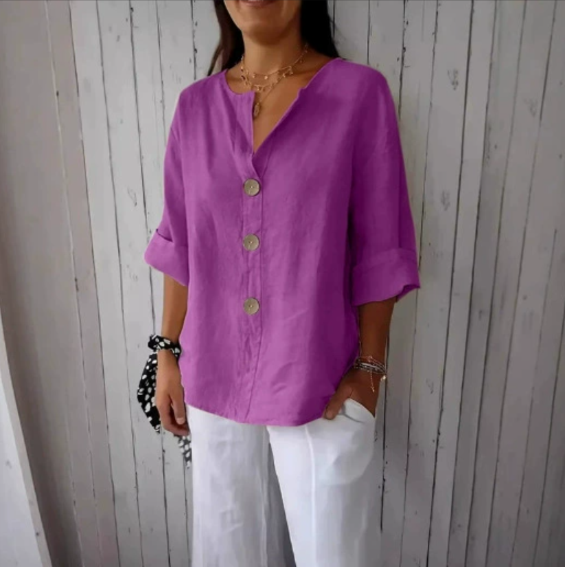 Plus Size Loose Shirt&Blouses  - Summer Clothing Office ulasan dan harga