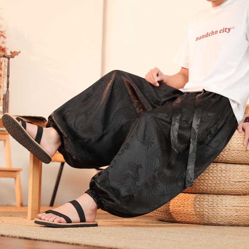 Men Wide Leg Pants Summer Ice  - Summer Light Clothing ulasan dan harga